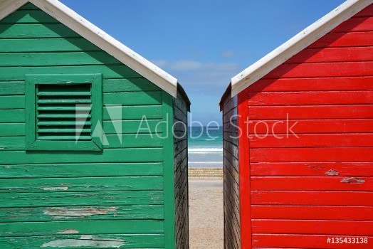 Bild på Fish Hoek beach huts
